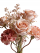 Preserved Champagne Rose & Carnation Bouquet with Baby's Breath